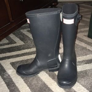 Blue/gray kids Hunter boots